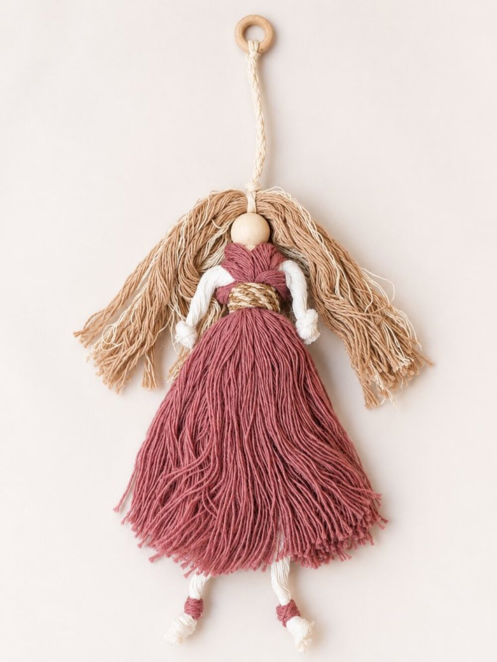 Handmade Macrame Fairy Wall Decor Boho Hanging